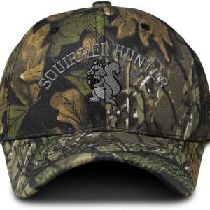 Camo Squirrel Hunter Baseball Cap