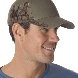 Wildlife Embroidered Cotton Twill Cap